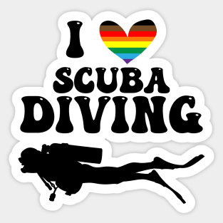 I Heart Scuba Diving (QPoC Flag) Sticker